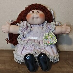 VTG 1984 Cabbage Patch Kids Porcelain 16" Doll Stephanie Ann #4851 w/ Box COA